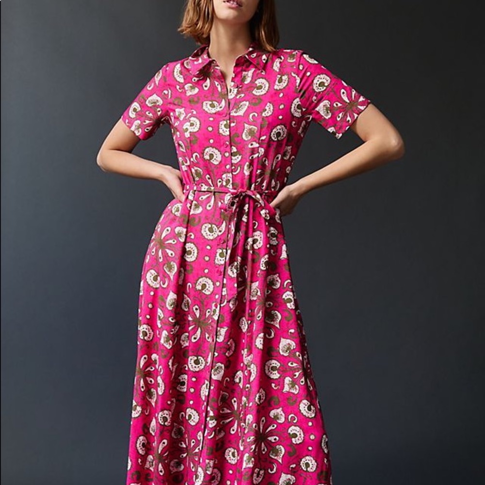 NWT Anthropologie Vianne Maxi Shirtdress